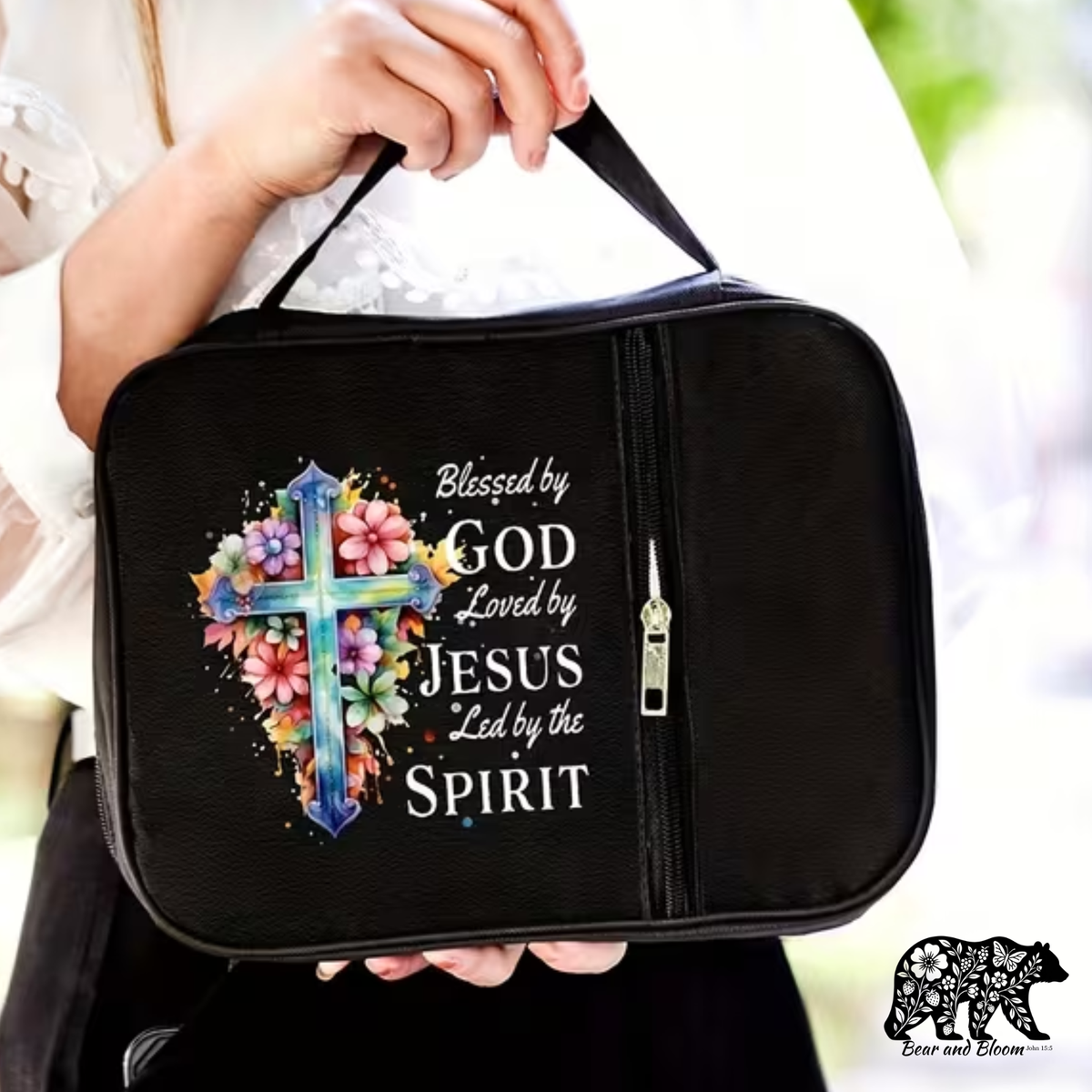 Bible Cover - Blessed, Loved, Led
