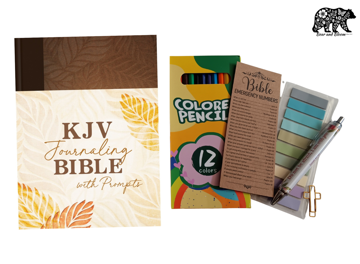 KJV Journaling Bible with Prompts Bundle
